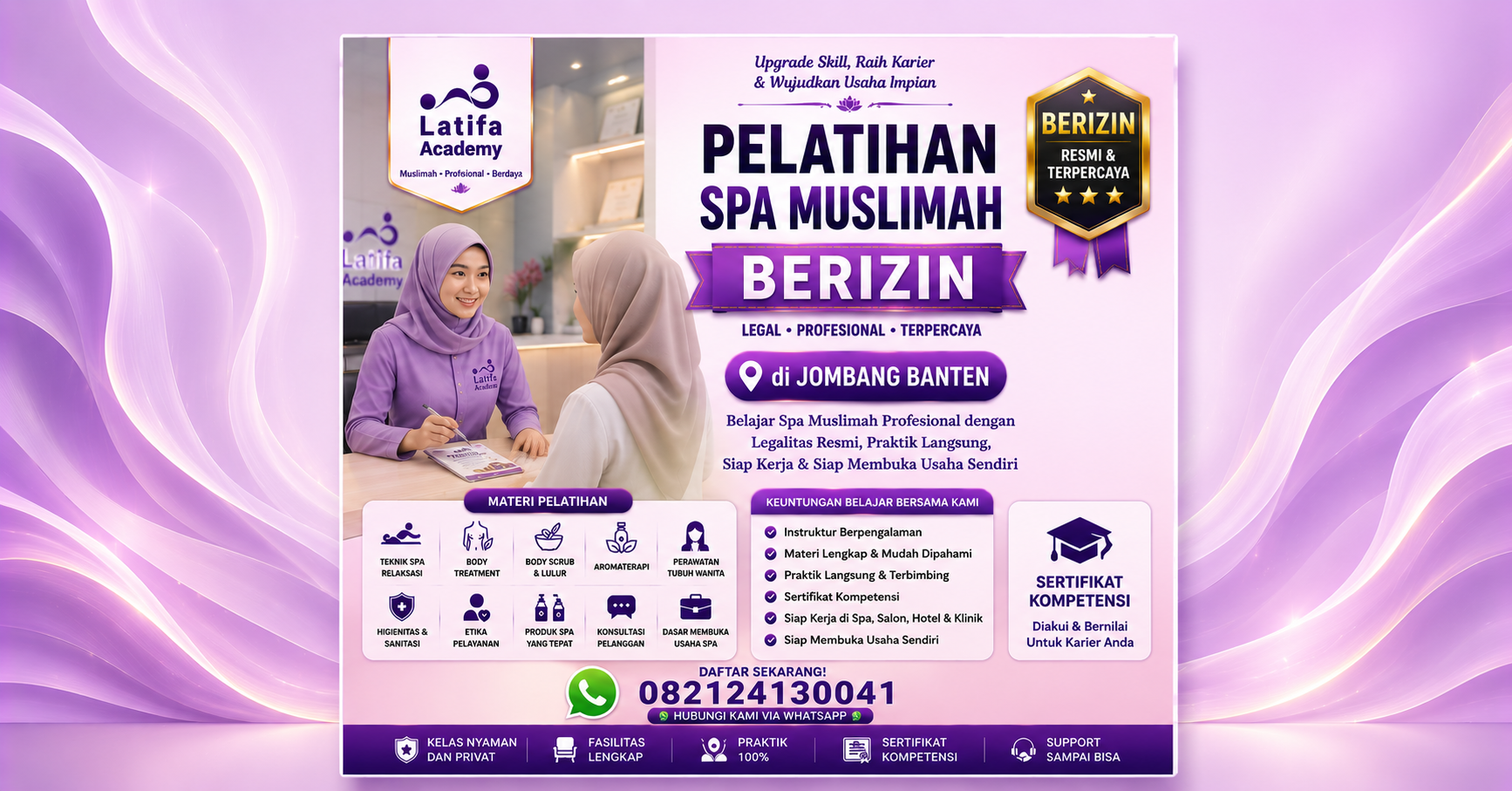 Pelatihan Spa Muslimah Berizin di Jombang Banten 082124130041